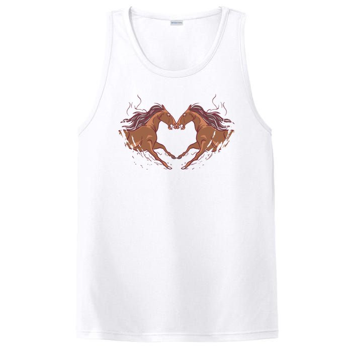 Horse Shaped Heart PosiCharge Competitor Tank