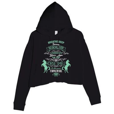 Horse Smell Crop Fleece Hoodie