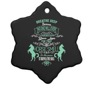 Horse Smell Ceramic Star Ornament