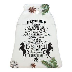 Horse Smell Ceramic Bell Ornament