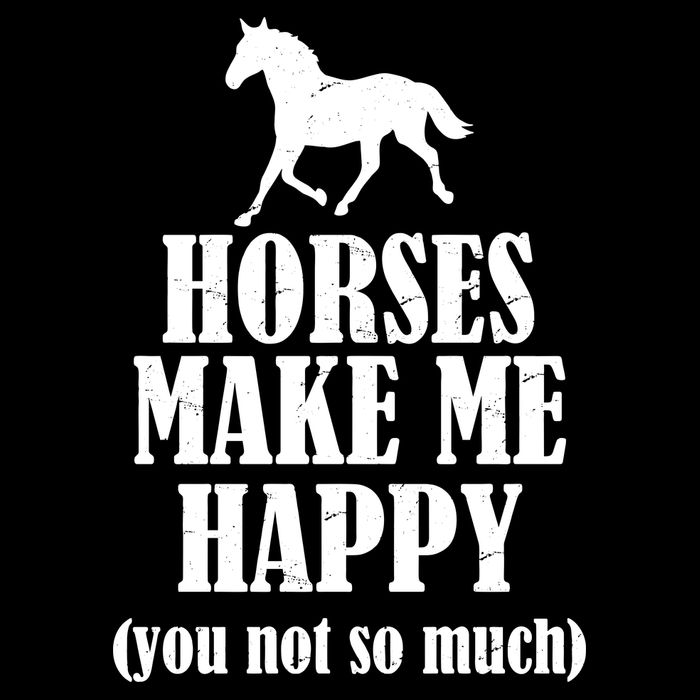 Horses Make Me Happy You Not So Much Cropped Pullover Crew