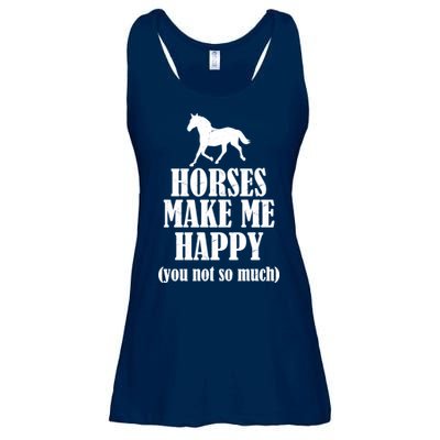 Horses Make Me Happy You Not So Much Ladies Essential Flowy Tank