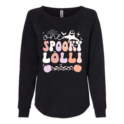 Halloween One Spooky Lolli Grandmother Groovy Womens California Wash Sweatshirt