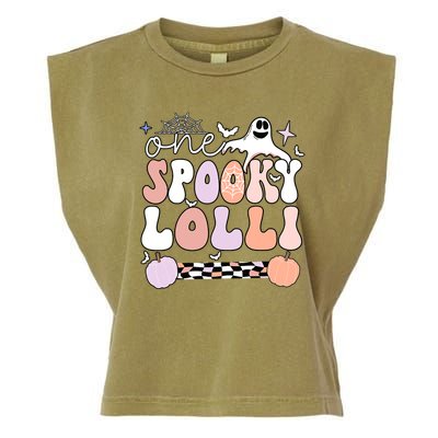 Halloween One Spooky Lolli Grandmother Groovy Garment-Dyed Women's Muscle Tee