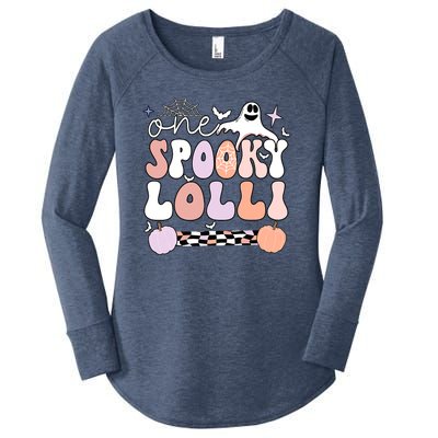 Halloween One Spooky Lolli Grandmother Groovy Women's Perfect Tri Tunic Long Sleeve Shirt