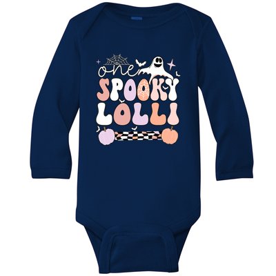 Halloween One Spooky Lolli Grandmother Groovy Baby Long Sleeve Bodysuit