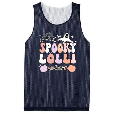 Halloween One Spooky Lolli Grandmother Groovy Mesh Reversible Basketball Jersey Tank