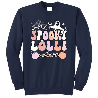 Halloween One Spooky Lolli Grandmother Groovy Tall Sweatshirt