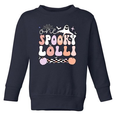 Halloween One Spooky Lolli Grandmother Groovy Toddler Sweatshirt