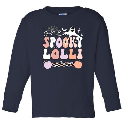 Halloween One Spooky Lolli Grandmother Groovy Toddler Long Sleeve Shirt