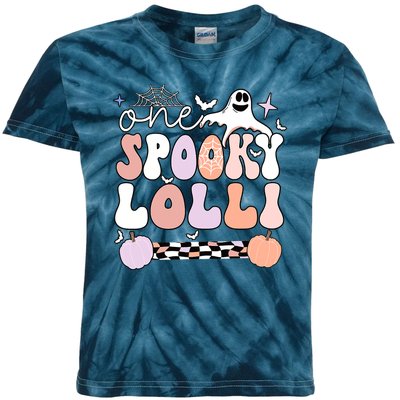 Halloween One Spooky Lolli Grandmother Groovy Kids Tie-Dye T-Shirt