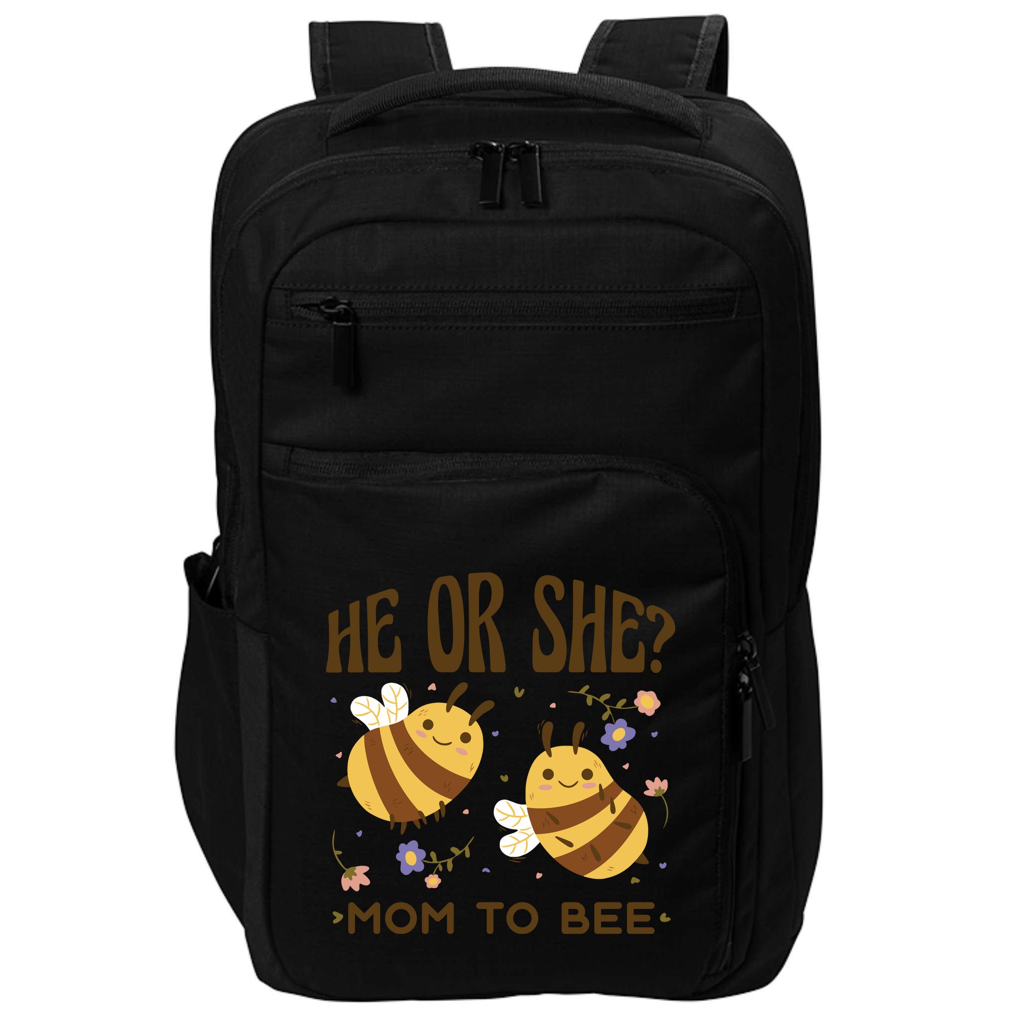 He Or She Mom To Bee Gender Reveal Impact Tech Backpack