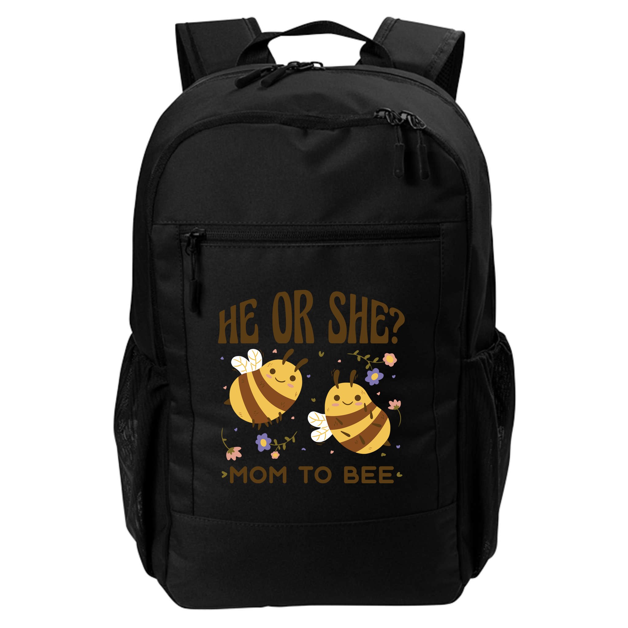 He Or She Mom To Bee Gender Reveal Backpack