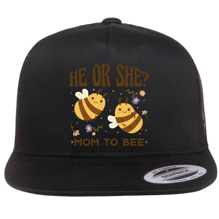 He Or She Mom To Bee Gender Reveal Flatbill Hat