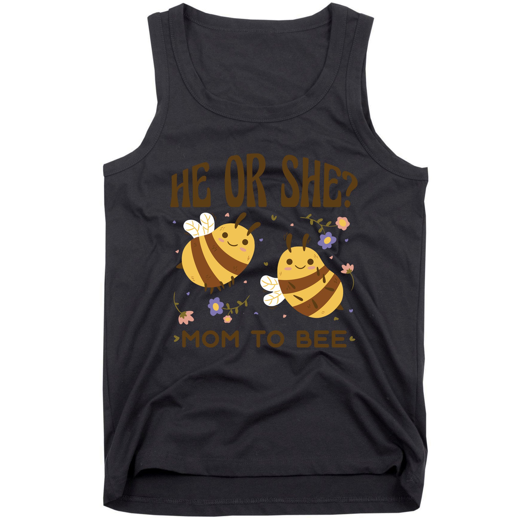 He Or She Mom To Bee Gender Reveal Tank Top