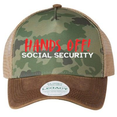 Hands Off Social Security Protest Resist Save Democracy Legacy Tie Dye Trucker Hat