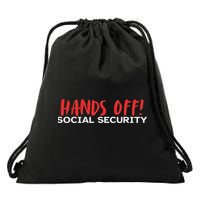Hands Off Social Security Protest Resist Save Democracy Drawstring Bag