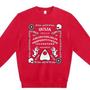 Halloween Ouija Spirit Board Ghost Paranormal Spiritual Gift Premium Crewneck Sweatshirt