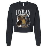 Hyrax Oddly Specific Meme Animal For Family Cropped Pullover Crew