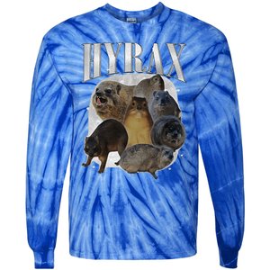 Hyrax Oddly Specific Meme Animal For Family Tie-Dye Long Sleeve Shirt