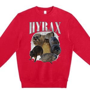 Hyrax Oddly Specific Meme Animal For Family Premium Crewneck Sweatshirt