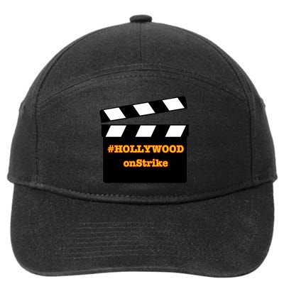 Hollywood On Strike Sag Aftra On Strike WGA Protest Background Actor On Strike 7-Panel Snapback Hat