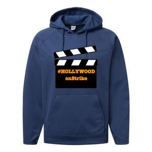 Hollywood On Strike Sag Aftra On Strike WGA Protest Background Actor On Strike Performance Fleece Hoodie