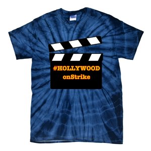 Hollywood On Strike Sag Aftra On Strike WGA Protest Background Actor On Strike Tie-Dye T-Shirt