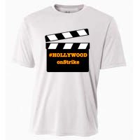 Hollywood On Strike Sag Aftra On Strike WGA Protest Background Actor On Strike Cooling Performance Crew T-Shirt