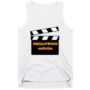 Hollywood On Strike Sag Aftra On Strike WGA Protest Background Actor On Strike Tank Top