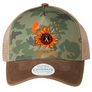 Hummingbird Orange Sunflower Leukemia Cancer Awareness Legacy Tie Dye Trucker Hat