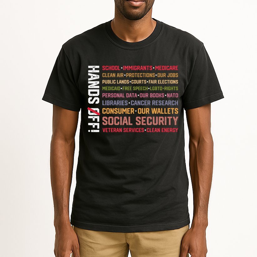 Hands Off Social Security Protest Resist Save Democracy Tall T-Shirt