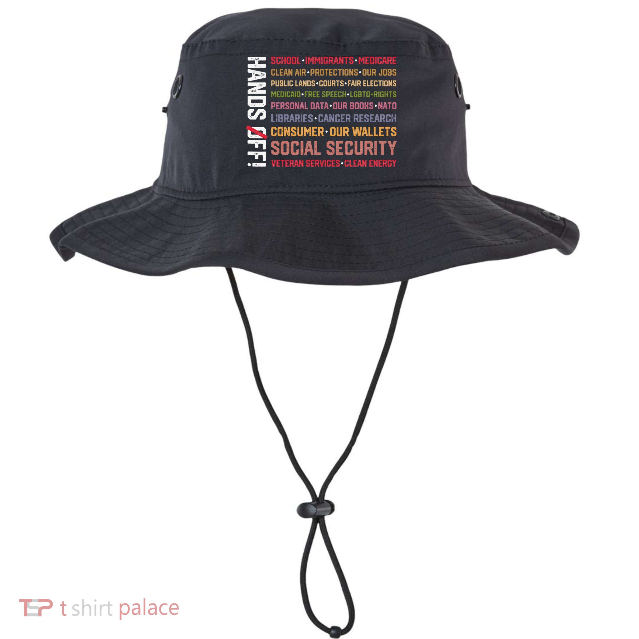 Hands Off Social Security Protest Resist Save Democracy Bucket Hat