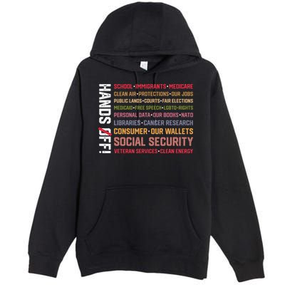 Hands Off Social Security Protest Resist Save Democracy Premium Pullover Hoodie