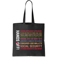 Hands Off Social Security Protest Resist Save Democracy Bag
