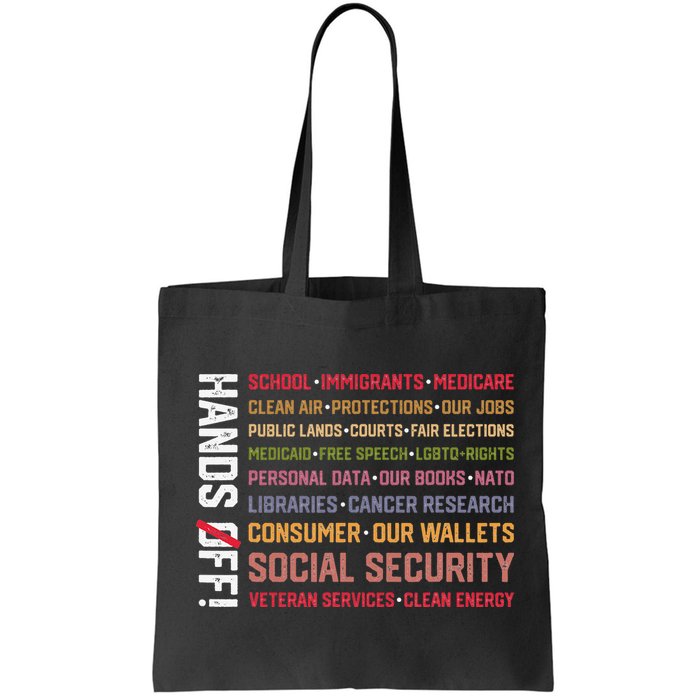 Hands Off Social Security Protest Resist Save Democracy Bag