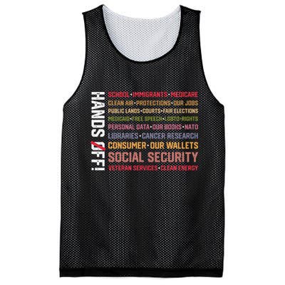 Hands Off Social Security Protest Resist Save Democracy Mesh Reversible Basketball Jersey Tank