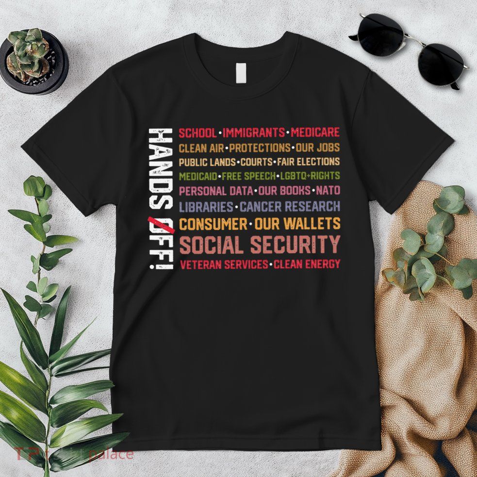 Hands Off Social Security Protest Resist Save Democracy Premium T-Shirt
