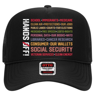 Hands Off Social Security Protest Resist Save Democracy Trucker Hat