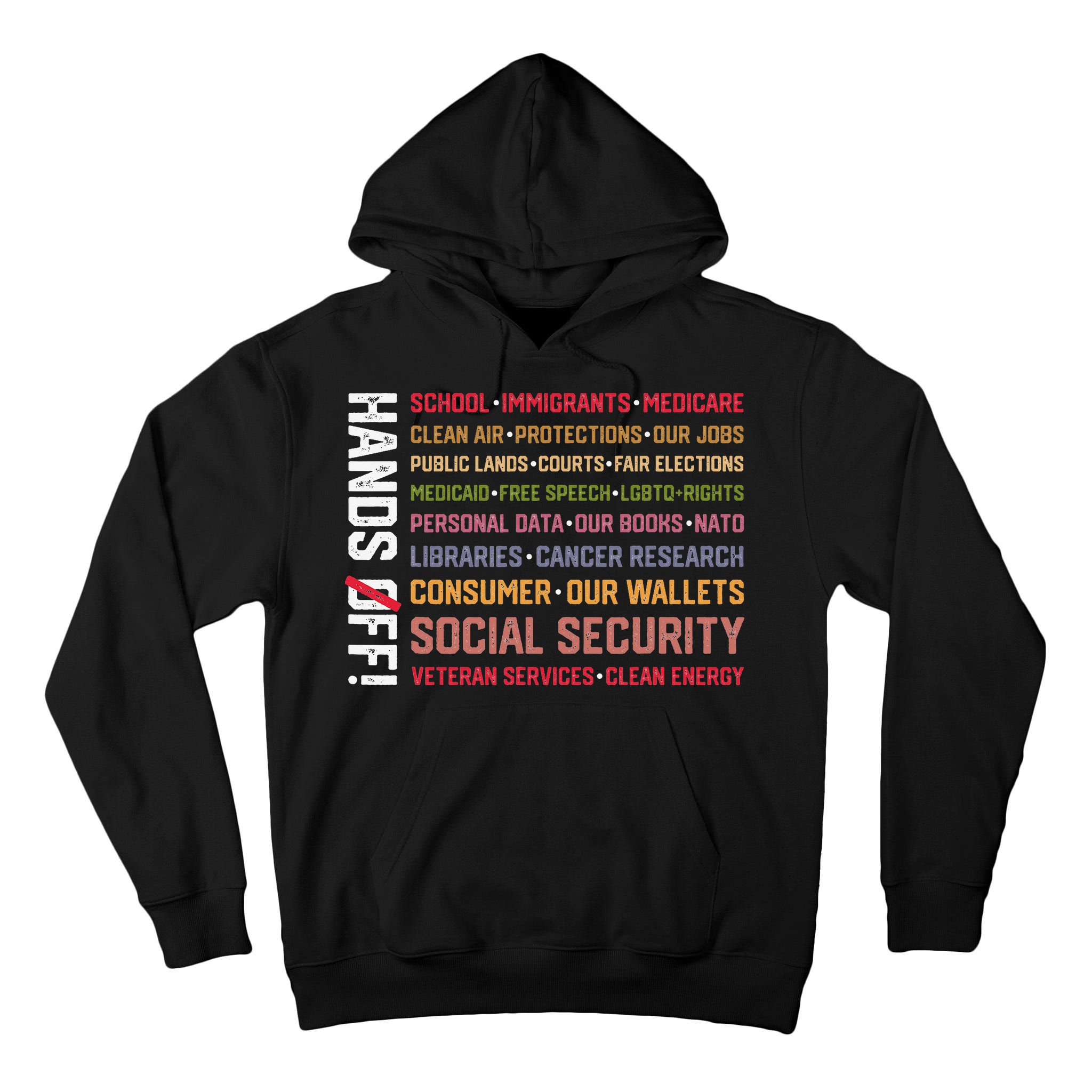 Hands Off Social Security Protest Resist Save Democracy Tall Hoodie