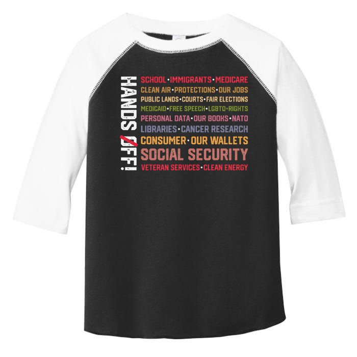 Hands Off Social Security Protest Resist Save Democracy Toddler Fine Jersey T-Shirt