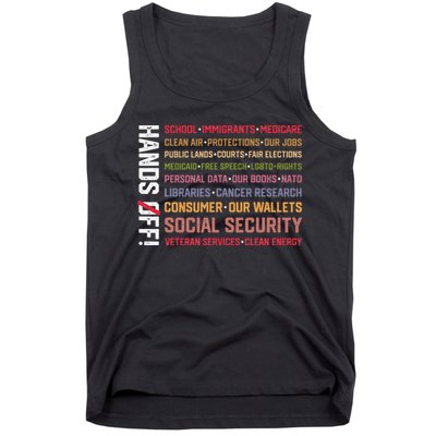 Hands Off Social Security Protest Resist Save Democracy Tank Top