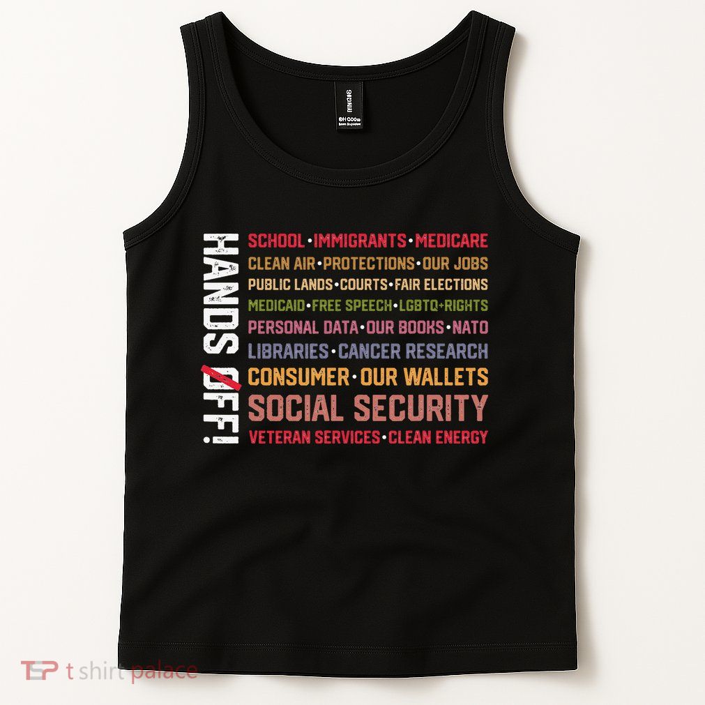 Hands Off Social Security Protest Resist Save Democracy Tank Top