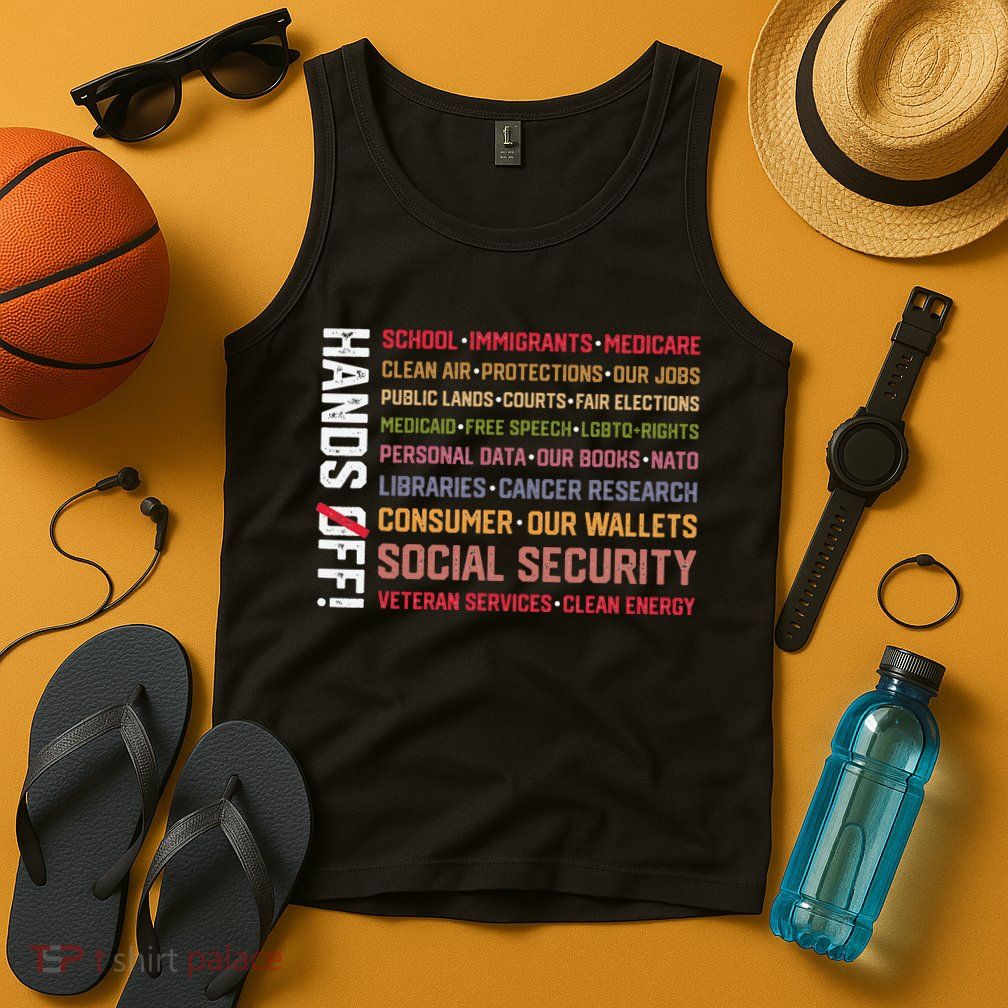 Hands Off Social Security Protest Resist Save Democracy Tank Top
