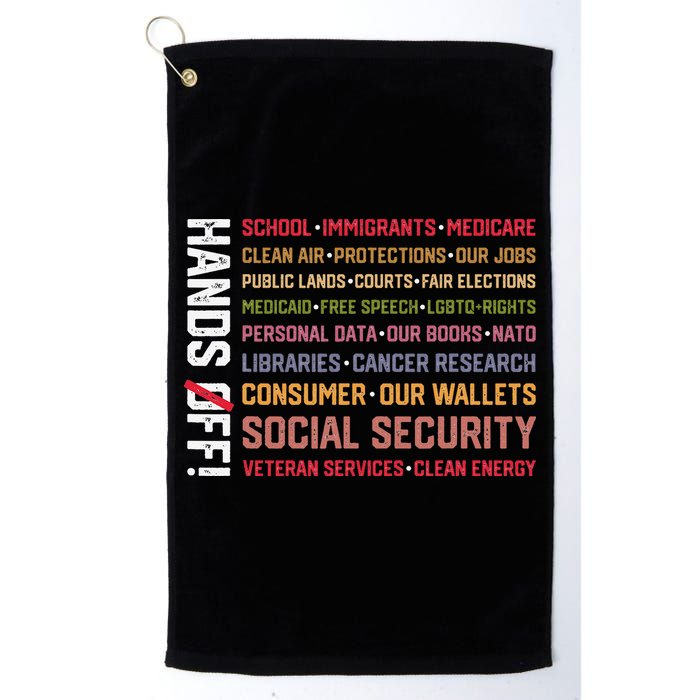 Hands Off Social Security Protest Resist Save Democracy Golf Towel