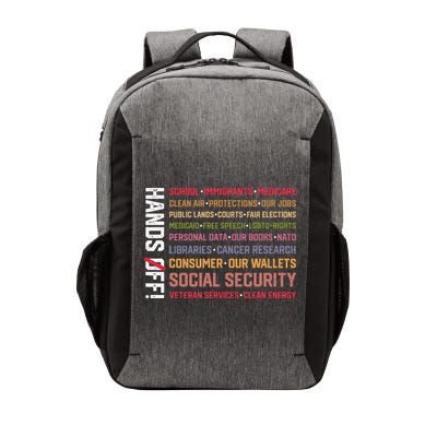 Hands Off Social Security Protest Resist Save Democracy Vector Backpack