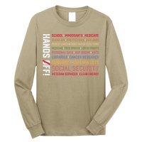 Hands Off Social Security Protest Resist Save Democracy Long Sleeve Shirt