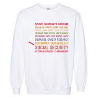 Hands Off Social Security Protest Resist Save Democracy Garment-Dyed Sweatshirt