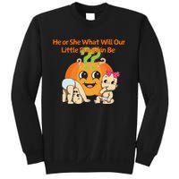 He Or She What Will Our Little Pumpkin Be Baby Party Sweatshirt