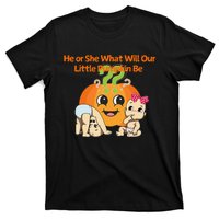 He Or She What Will Our Little Pumpkin Be Baby Party T-Shirt